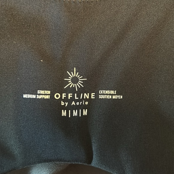 Aerie, Offline black camo sports bra, size medium - Picture 3 of 4